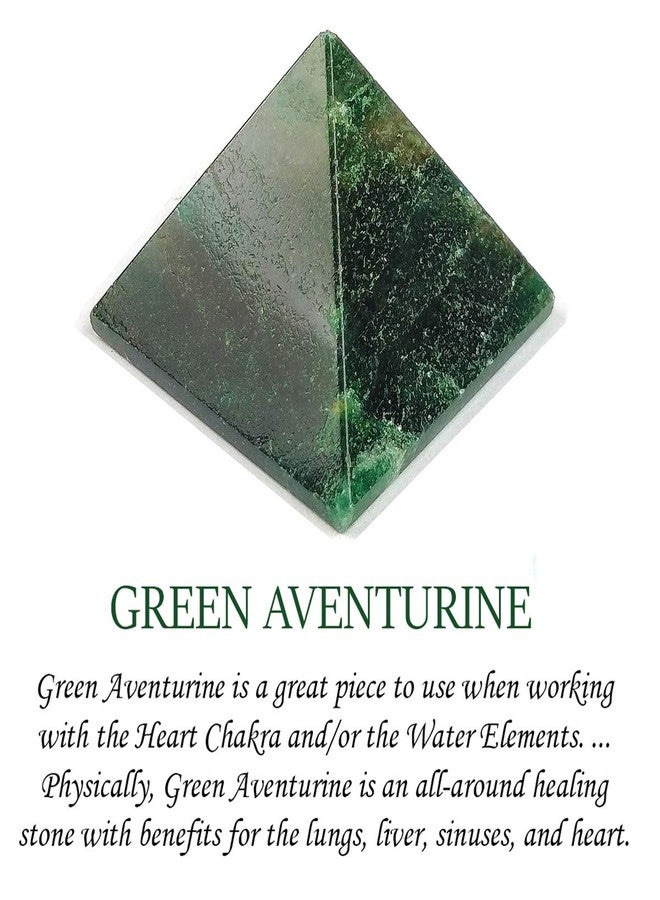 Crystu Natural Green Aventurine Pyramid for Reiki Healing and Crystal Healing Stone Pyramid Size 40-45 mm (Color : Green) Pack of 1 pc - Image 2